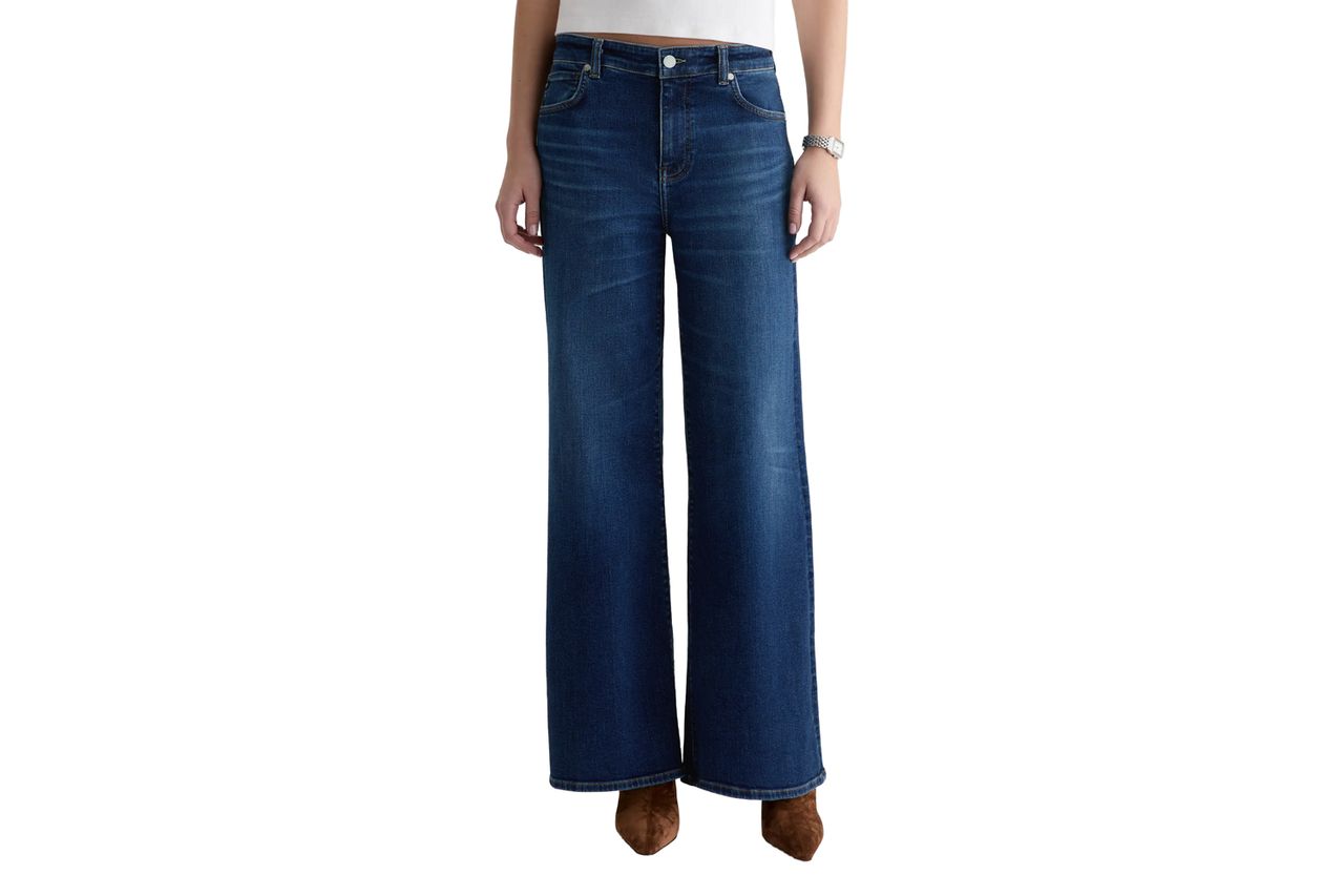 Nordstrom AG Saige High Waist Wide Leg Jeans