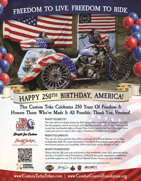 Custom patriotic Harley trike to raise money for veterans during ...