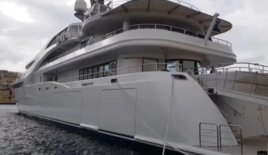 The superyacht features saltwater and freshwater pools, a helipad, gym, and secure government communications systems - Newsflash