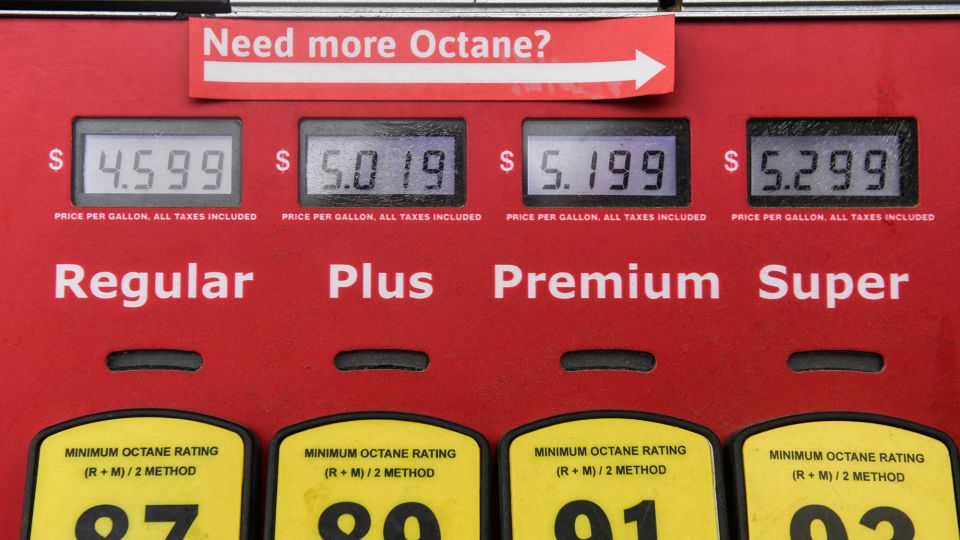 Gas prices at the pump at a Wawa gas station in Aston, Pennsylvania, in May 2026. - Matthew Hatcher/Bloomberg/Getty Images
