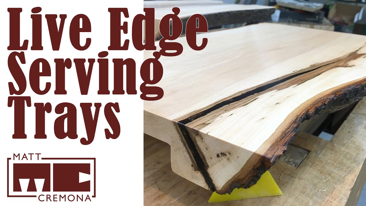 8 serving trays from leftover wood!