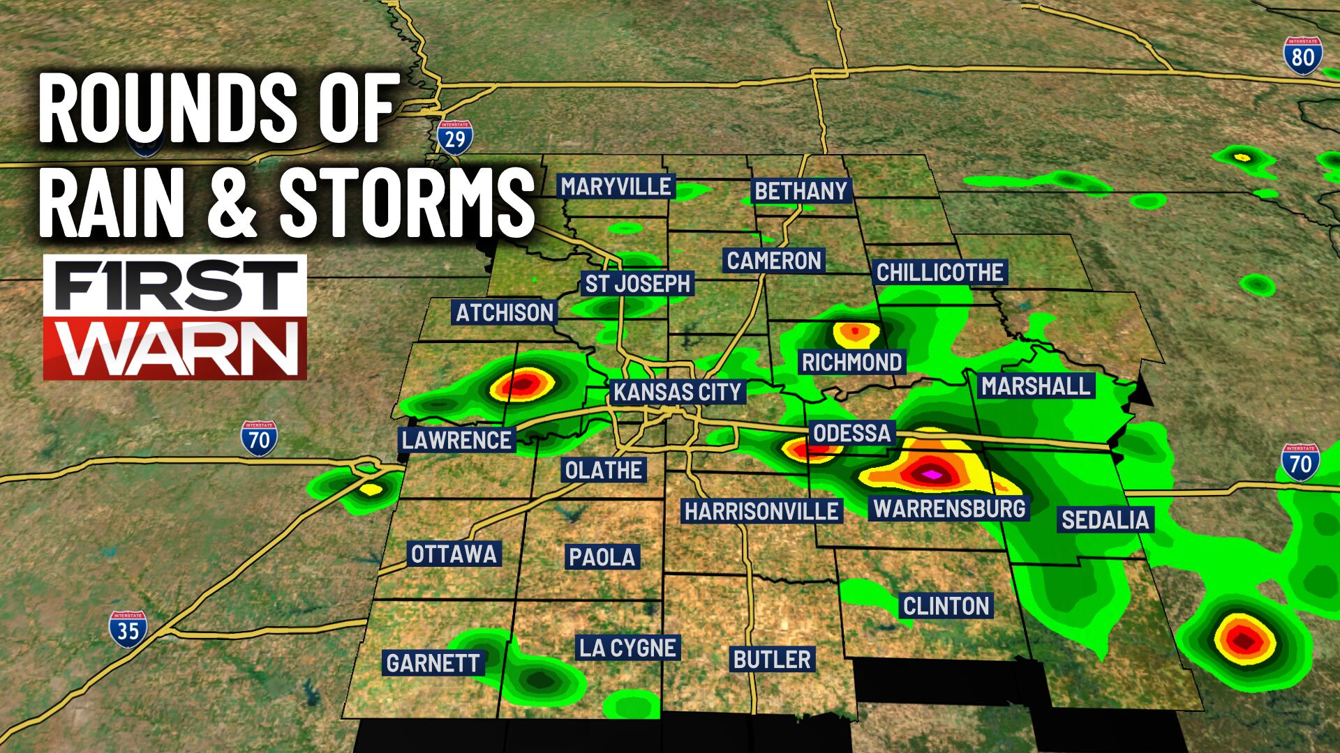 First Warn Friday for two rounds of impactful rain and storm chances
