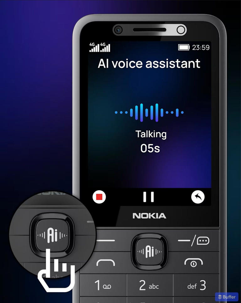 HMD just launched four dumb phones with a Nokia badge and an AI button