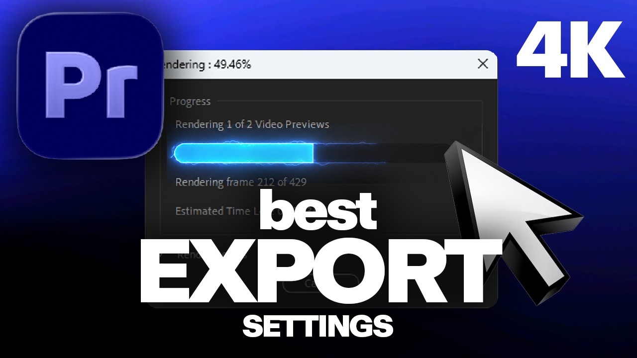 Best Premiere Pro export settings for 4K YouTube videos