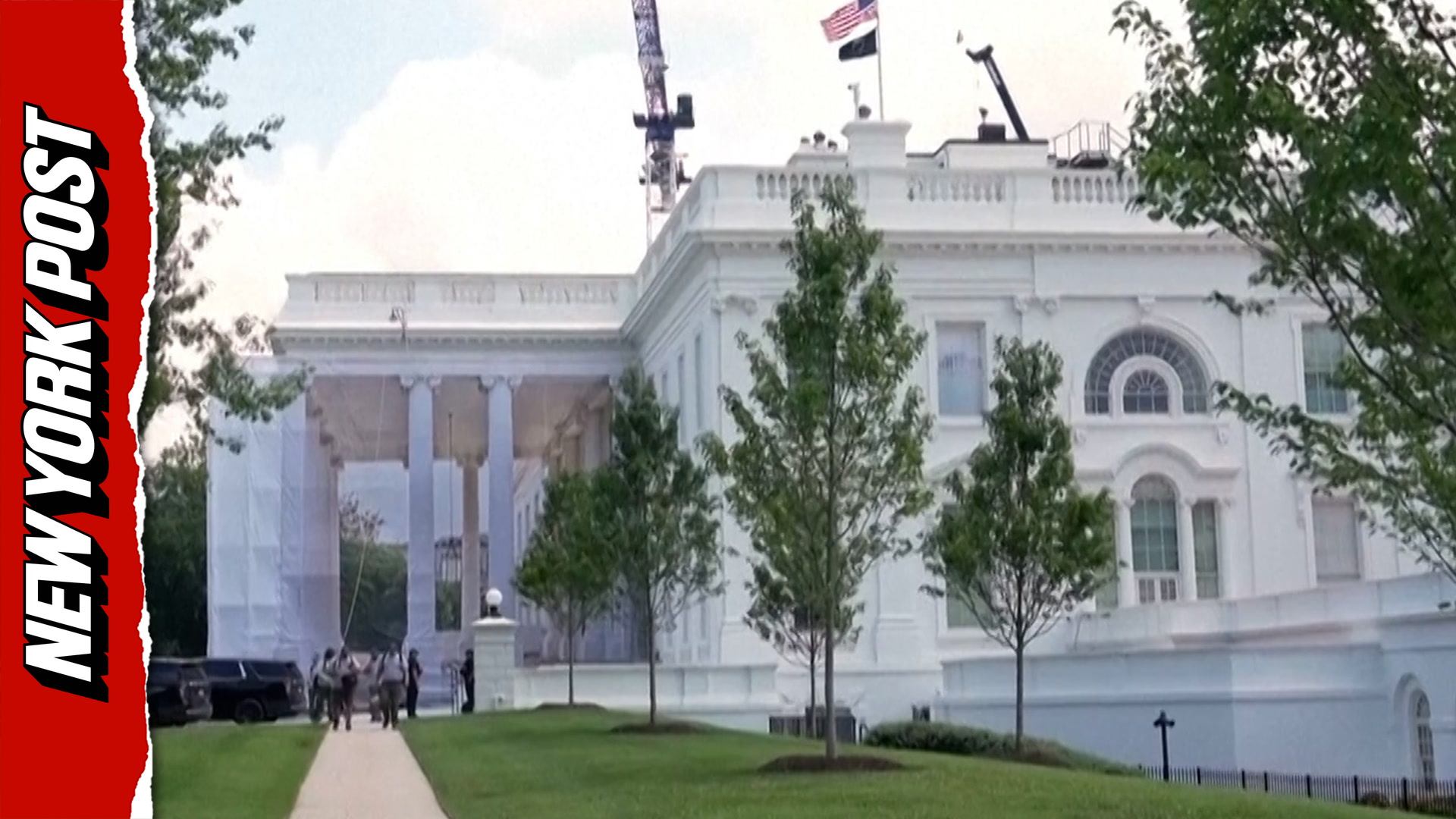 Trump's White House makeover reaches historic front entrance