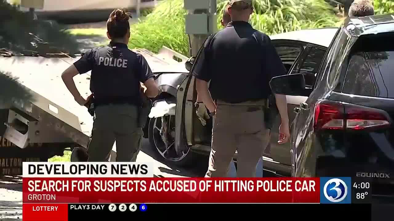 Groton police search for man accused of fleeing warrant, ramming cruiser