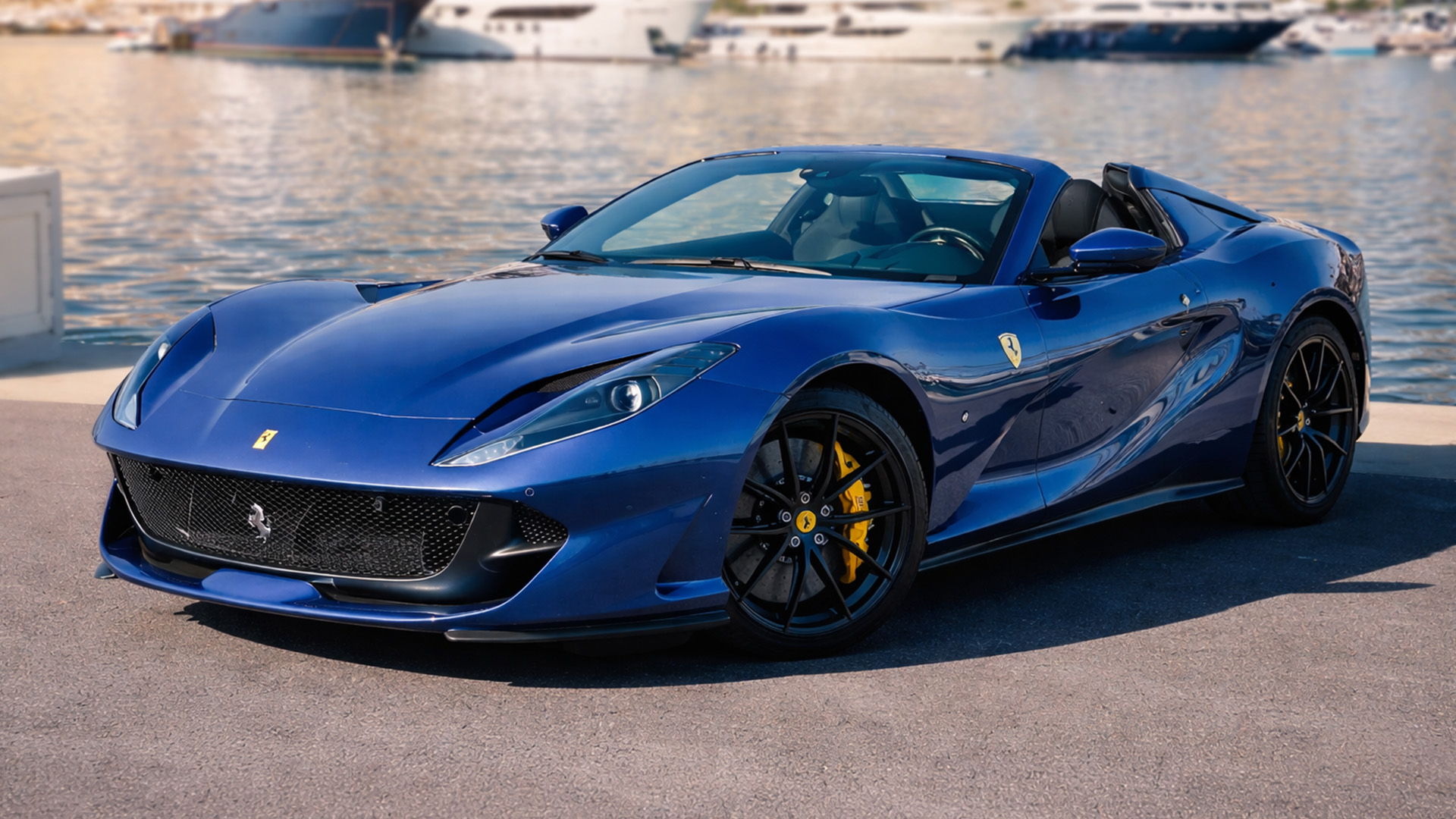 Ferrari 812 GTS on display as a rare open-top grand tourer