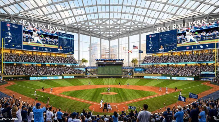 MLB in brief: Photos of the Rays’ stadium | Jordan Walker in the Home ...