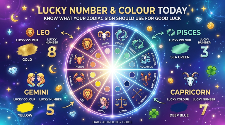 Lucky number and colour today: Know what your zodiac sign should use ...