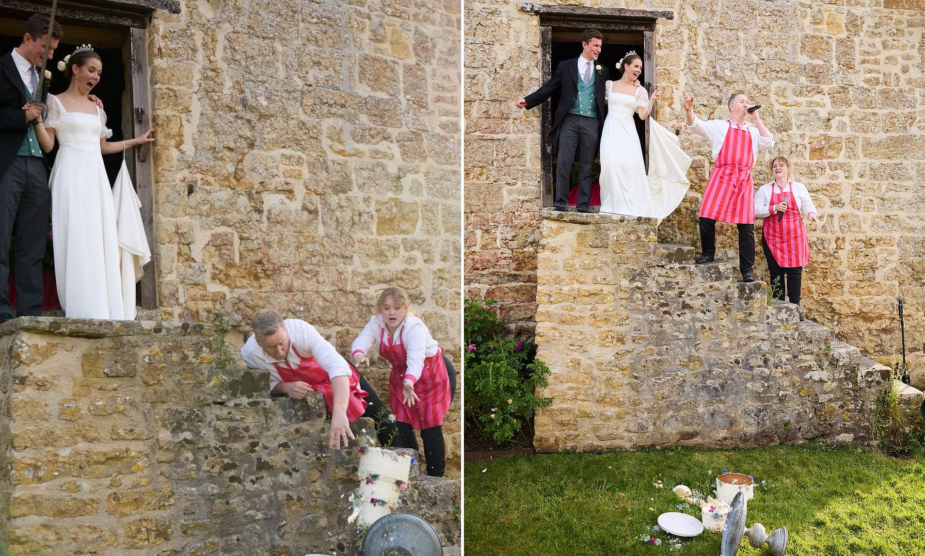 'Cake drop was staged': Boden founder admits daughter's wedding day mishap was actually planned