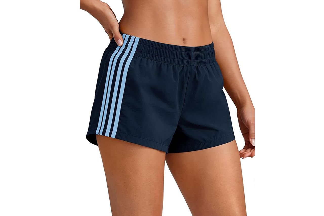 Shorts for Women Sweat Track Athletic Shorts Summer Low Rise Mini Side Stripes Gym Y2k Cute Girls Athleisure Clothing