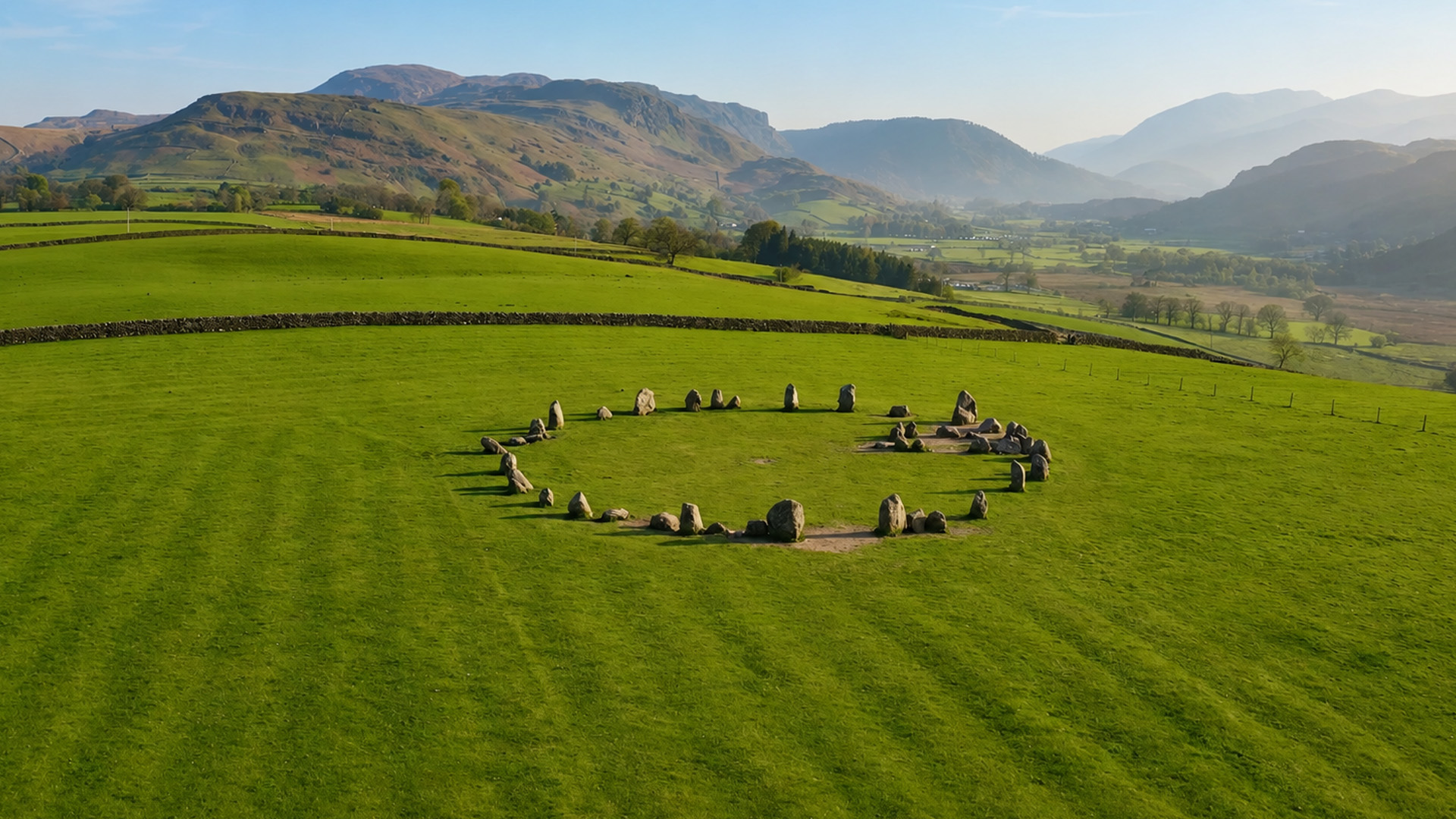 An ancient stone circle still standing today
