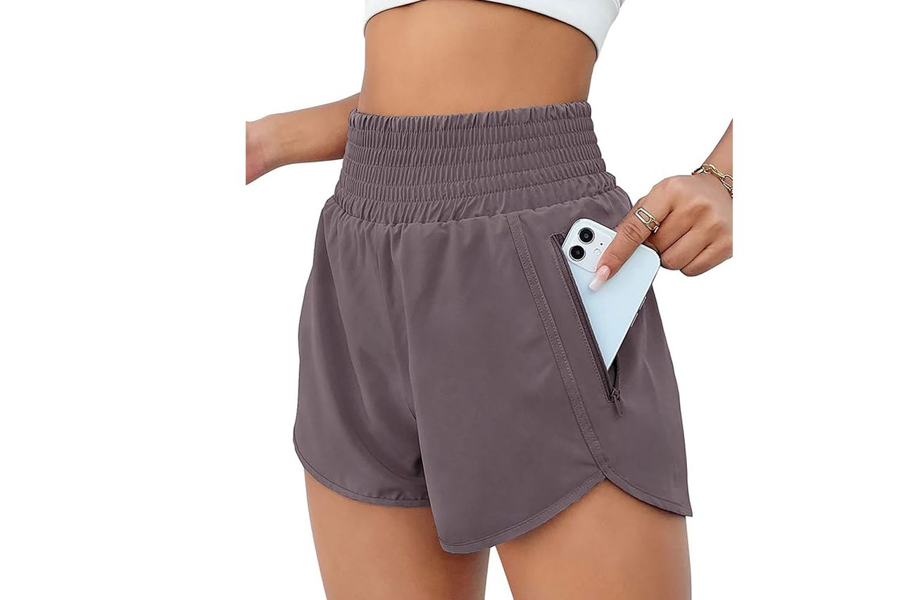 BMJL Women's Athletic Shorts High Waisted Running Short Pocket 2.5