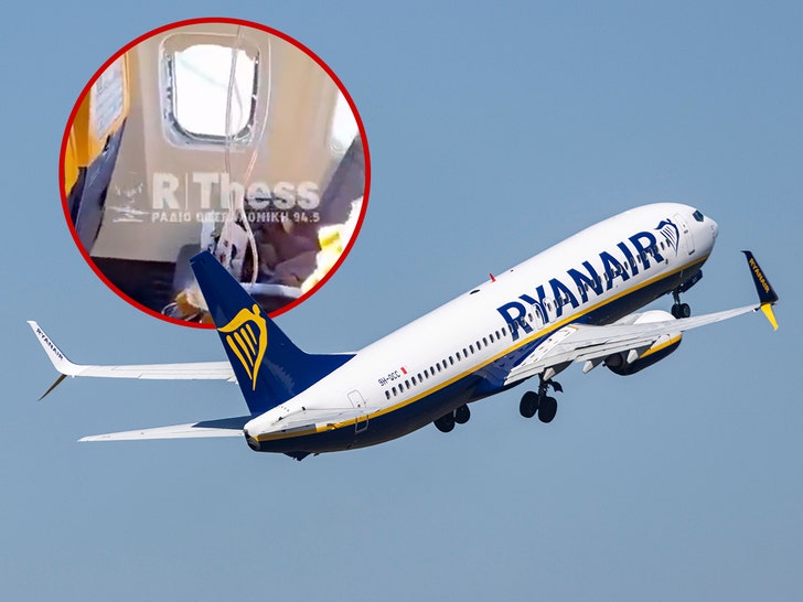 Ryanair passenger nearly sucked out of broken window during flight