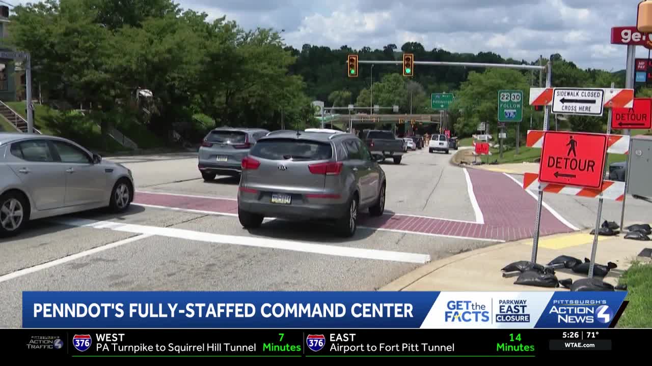 PennDOT's fully-staffed command center for Parkway East closure