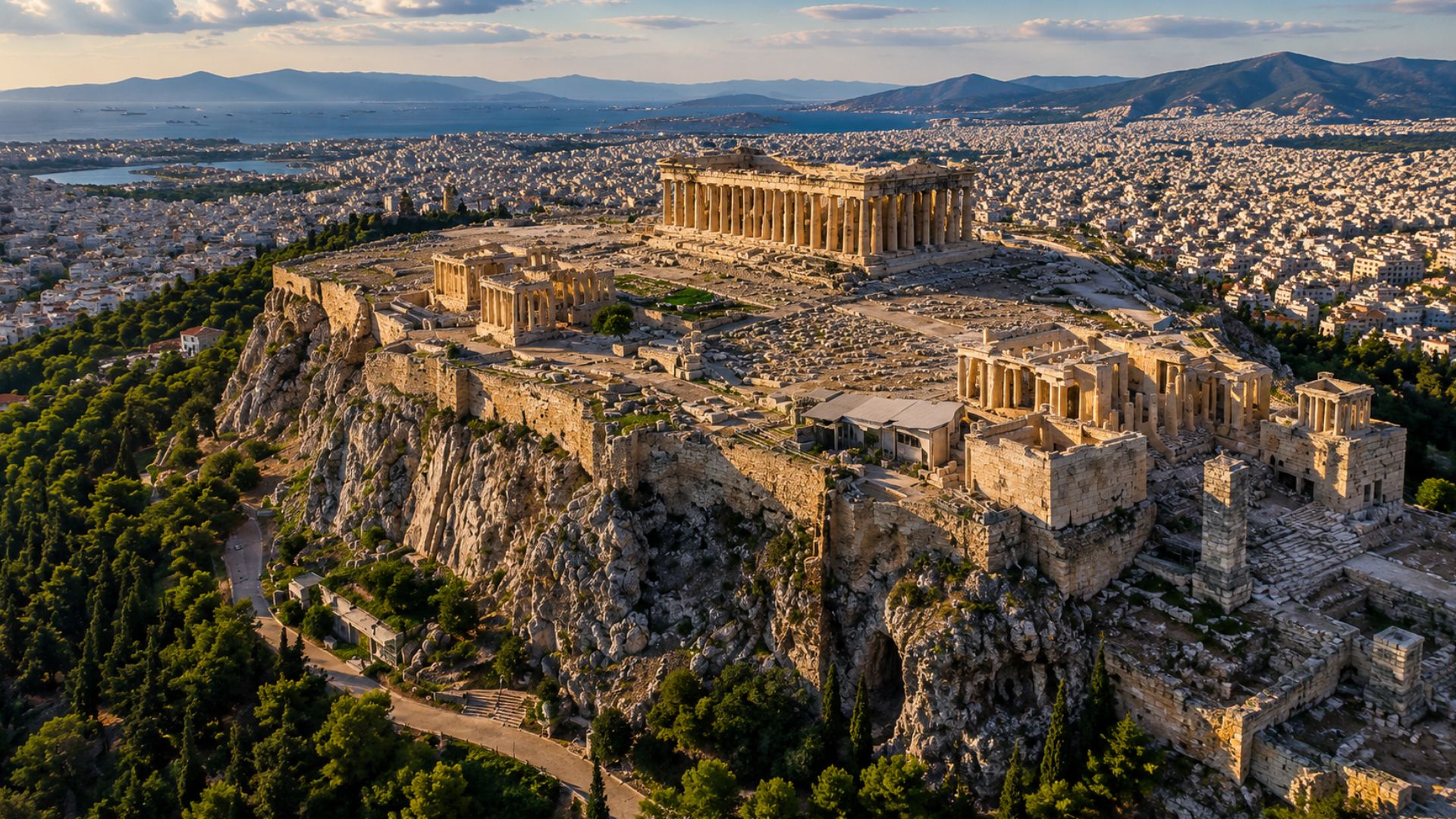 Athens Acropolis and the Parthenon from above