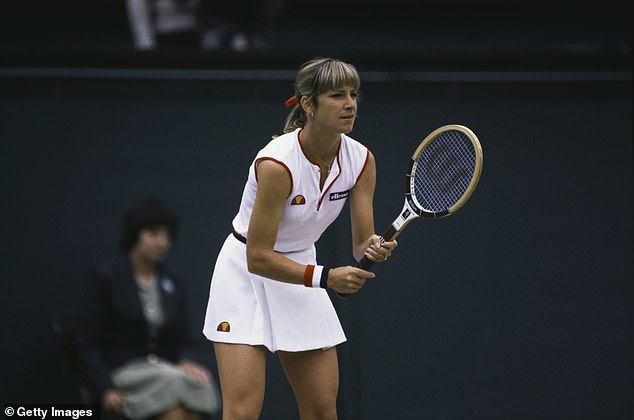 The American, who won 18 Grand Slam titles, in action during the 1981 Wimbledon semi-finals