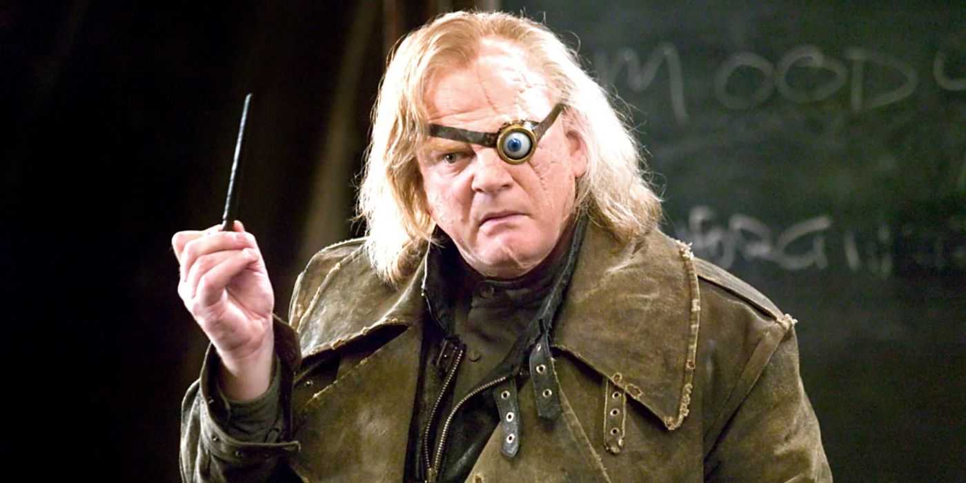 Mad Eye Moody Crouch Jr. Under PolyJuice Potion Holding His Wand