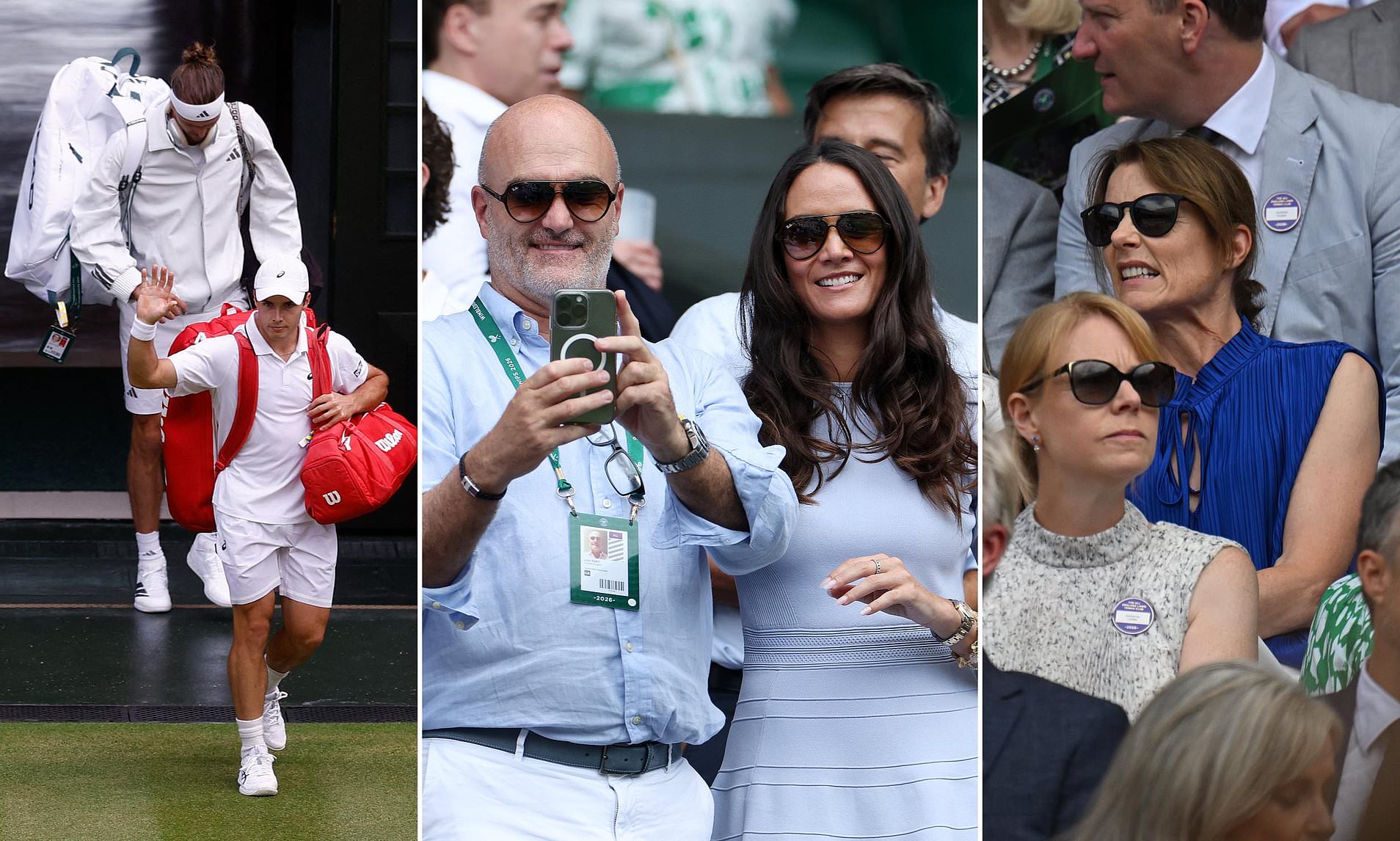 Benedict Cumberbatch and Keira Knightley join Arthur Fery's parents to cheer him on at Wimbledon