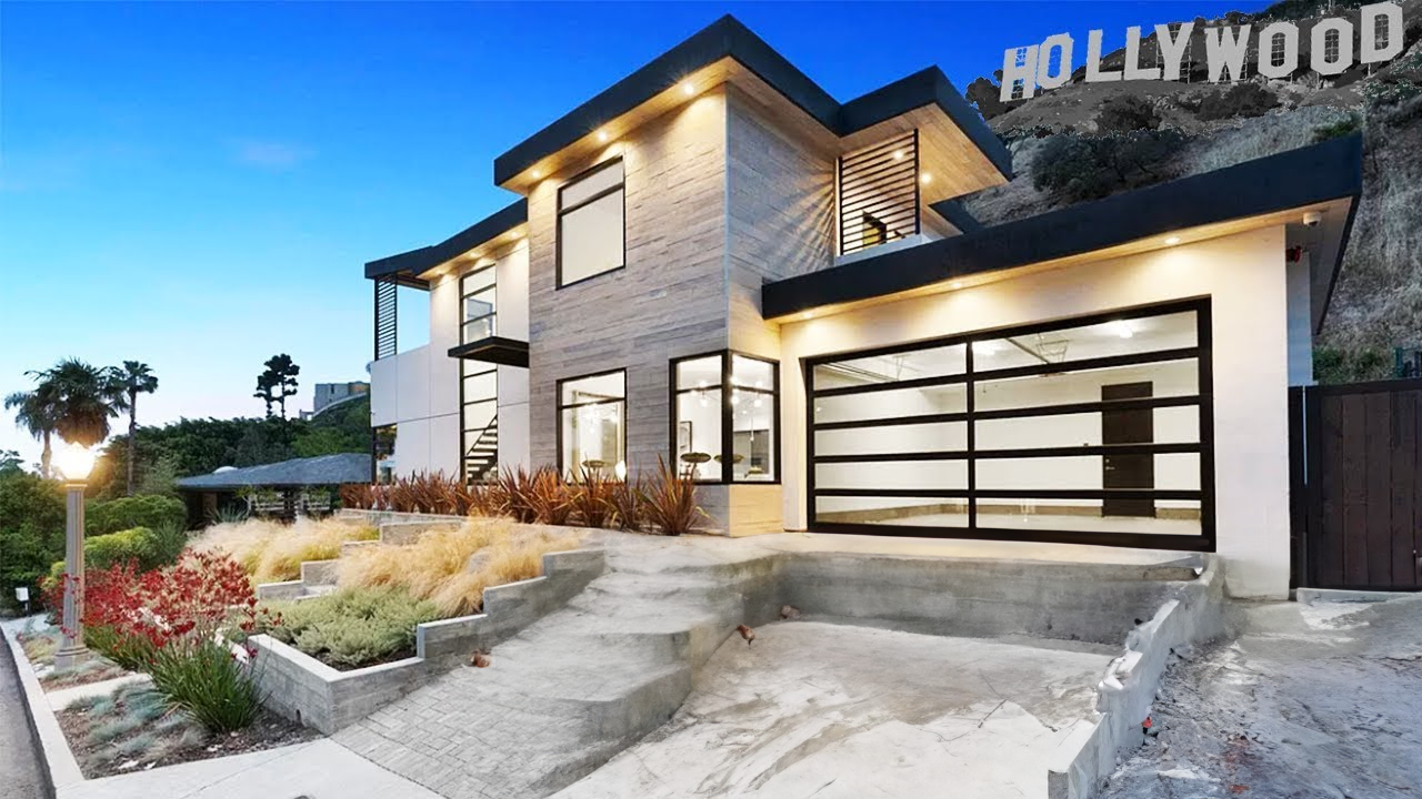 Inside a modern Hollywood Hills home on Sunset Plaza Drive