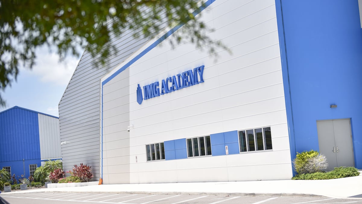 Sign entrance to IMG Academy in Bradenton, Florida. ©Hannah Walls