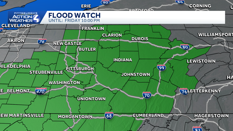 Western Pennsylvania under flood watch as heavy rain and storms come ...
