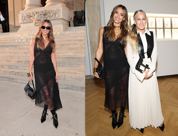 Jessica Alba joue les femmes fatale dans une robe en dentelle noire ...