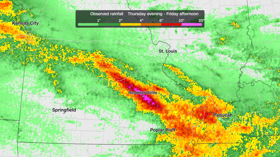1 dead, hundreds rescued in southeastern Missouri as 1-in-1,000-year rainfall triggers catastrophic flooding