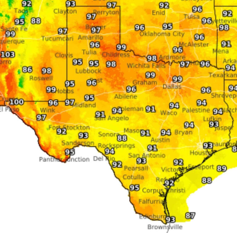 First rain of July, high temperatures below 100 projected in weekend ...