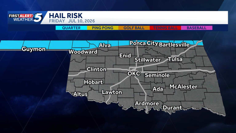 Timeline: Oklahoma to see risk of storms with damaging winds Friday and ...