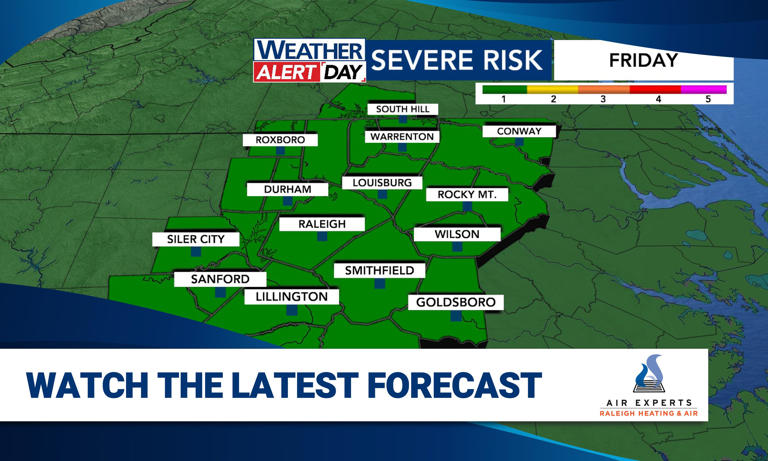 WRAL weather alert day: Heat advisory, strong storms expected in the ...