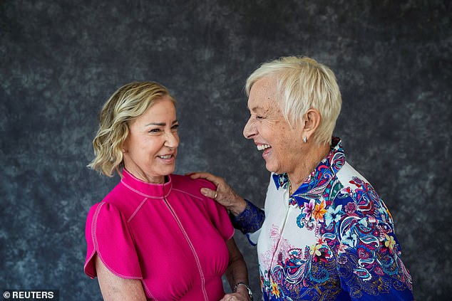 Evert (left) and Navratilova enjoyed an iconic rivalry throughout their careers and later became lifelong friends