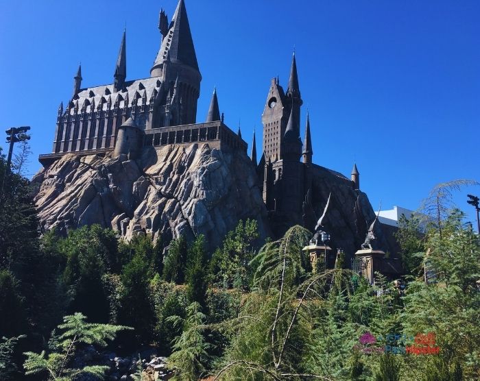 Hogwarts Castle in Florida Sun. One of the best Wizarding World of Harry Potter photo spots.
