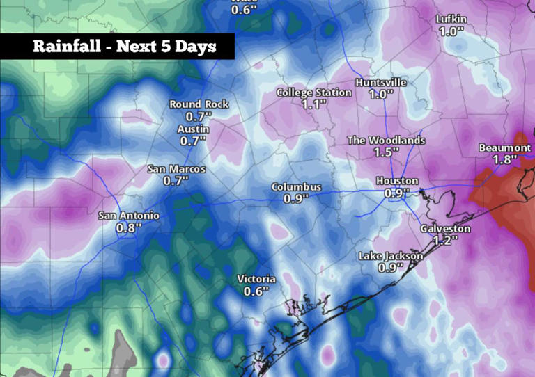 South Texas faces a weekend storm threat. Here's when rain chances are ...