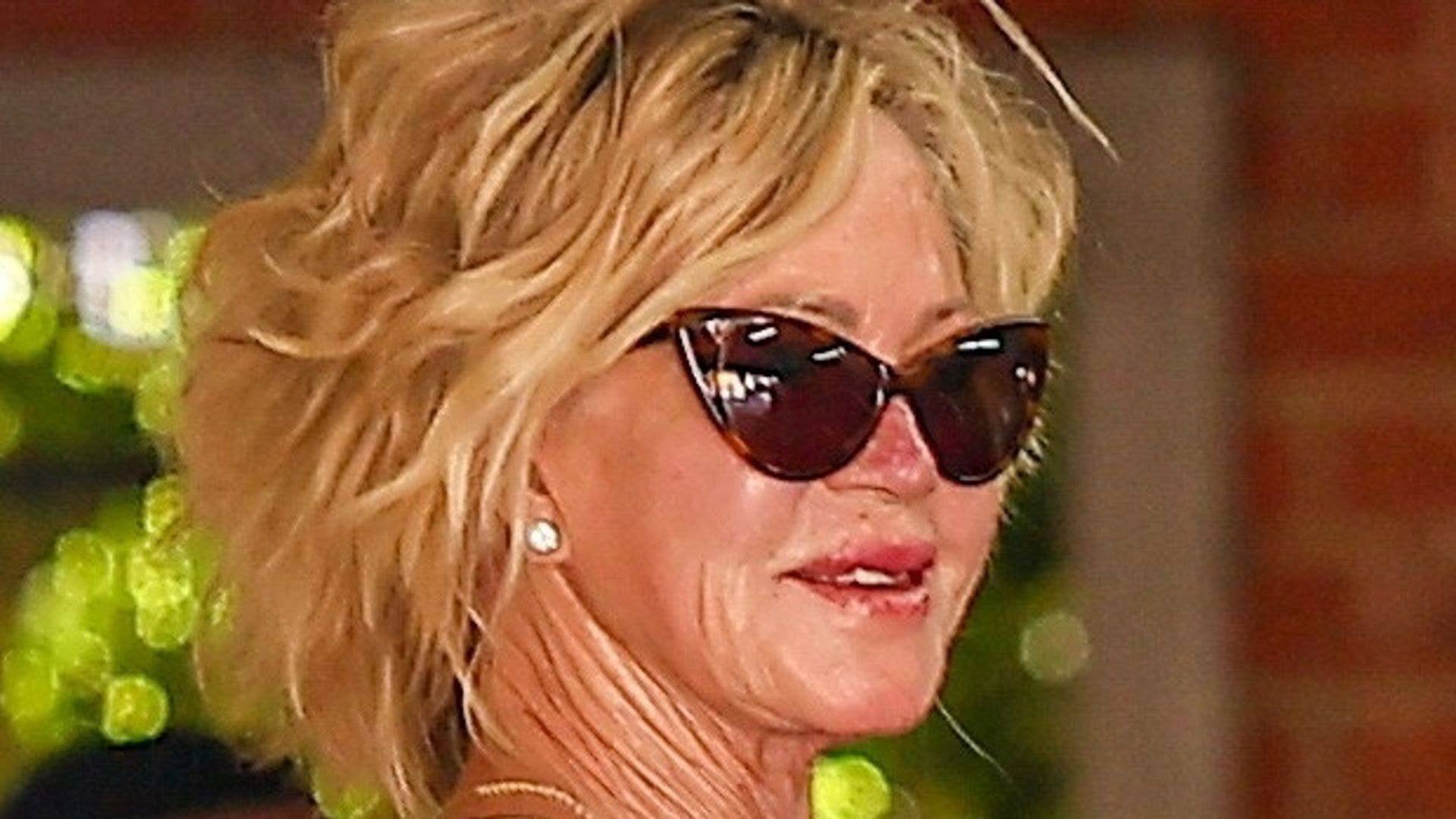 Melanie Griffith's youthful glow at 68 is overshadowed by her tattooed ...
