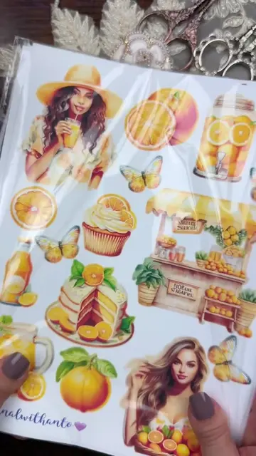 New journal haul with dreamy girl stickers from Etsy