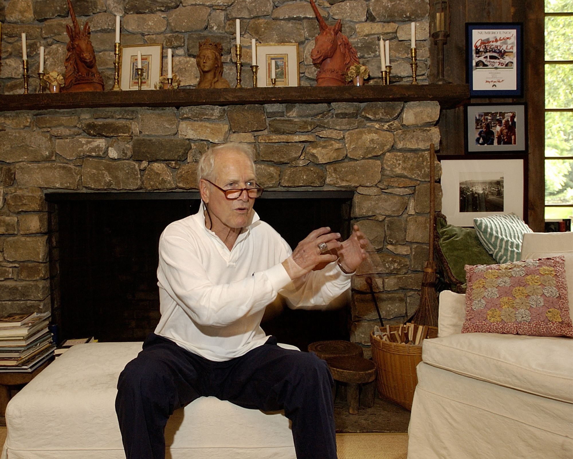 paul newman in his westport living room