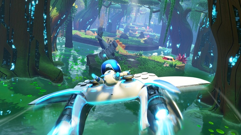 Astro flying Dual Sense glider in Astro Bot (2024)
