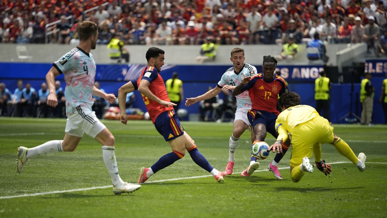 2026 World Cup moment of the day: Mikel Merino, again and again and again