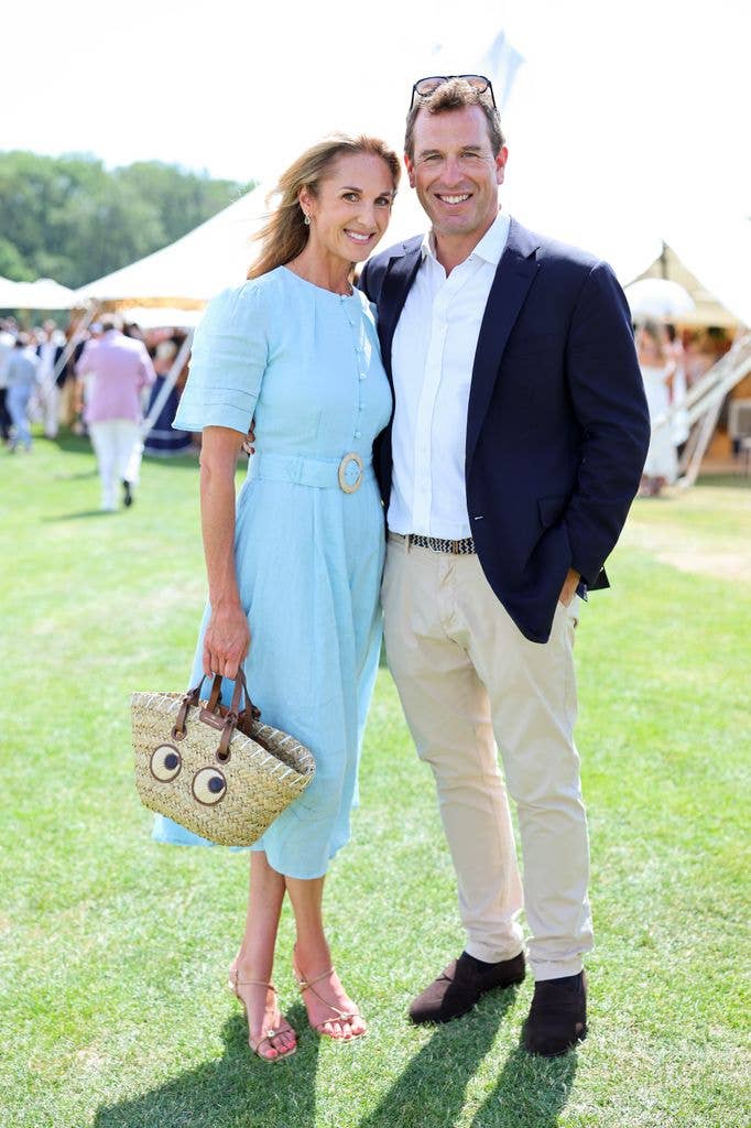 Harriet Sperling and Peter Phillips attend the DMMI Royal Charity Polo Cup 2026 on July 10, 2026 in Windsor, England. (Photo by Chris Jackson/Getty Images for DMMI Royal Charity Polo Cup)