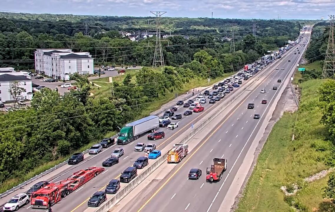 All lanes open on I-64 after crash sends woman to the hospital