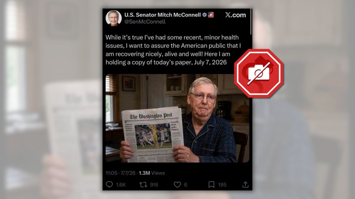 Mitch McConnell didn't post proof of life on X