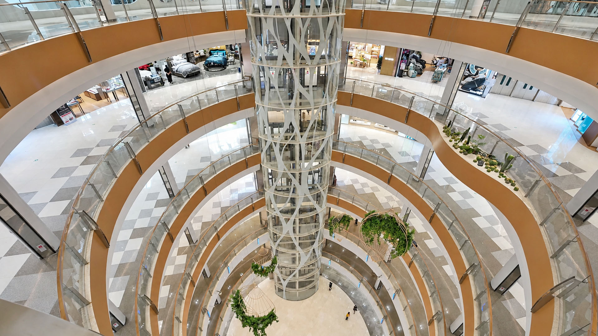 Central elevators and open layouts enhance accessibility and visitor flow