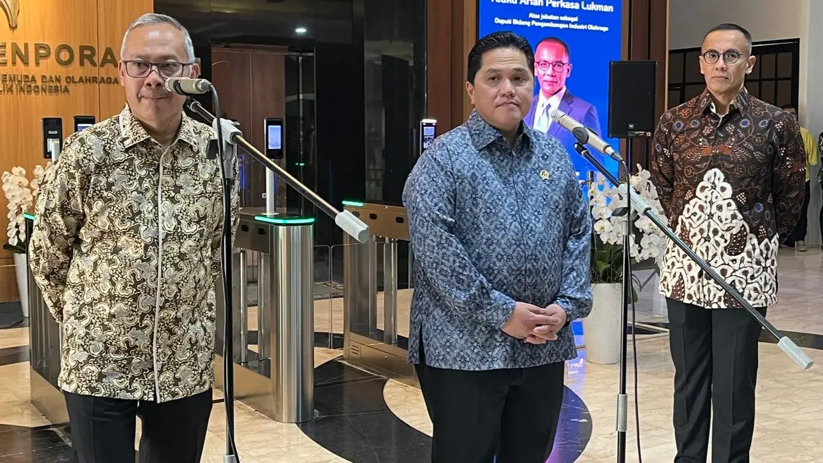 Erick Thohir Lantik Sesmenpora dan Deputi, Dorong Industri Olahraga