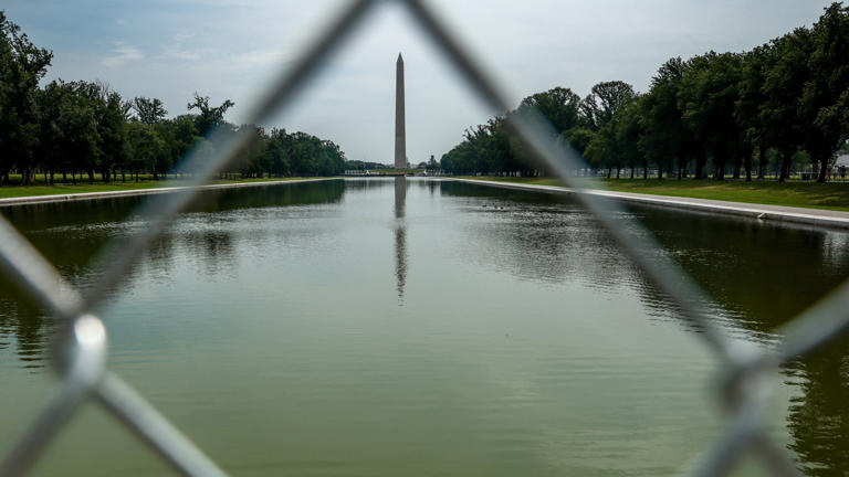 Donald Trump has fenced off his reflecting pool fiasco