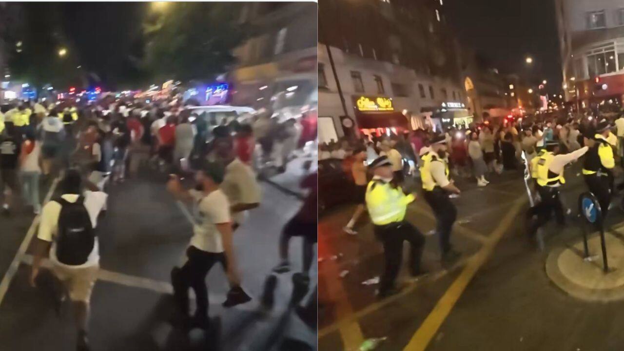 Image for Watch: France's World Cup win sparks chaos in London, police officer injured