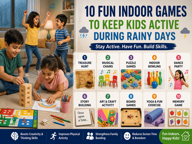 10 fun indoor games to keep kids active and entertained during rainy days