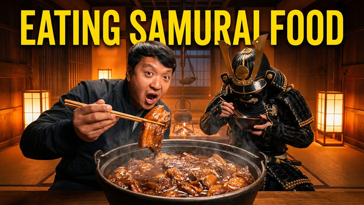 What did SAMURAI eat? Trying an ancient Japanese warrior’s meal! 🏯🍜