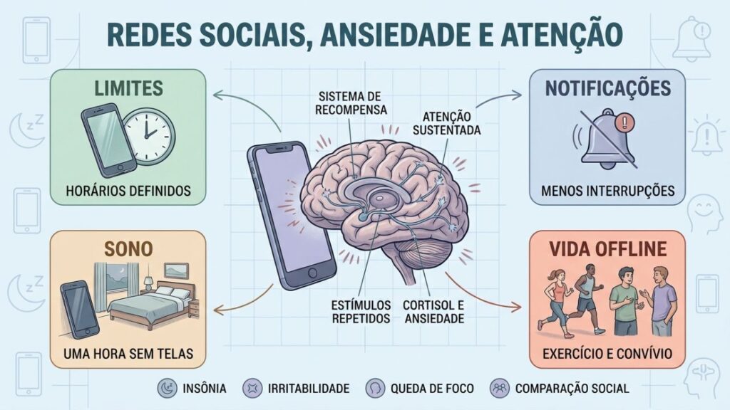 Redes sociais ligadas ao aumento da ansiedade e perda de foco