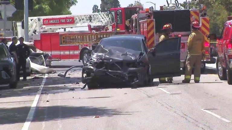 2 dead, child critically injured in Los Angeles neighborhood crash